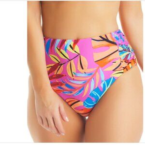 Bar III Womens High-Waist Printed Swim Bottom Separates